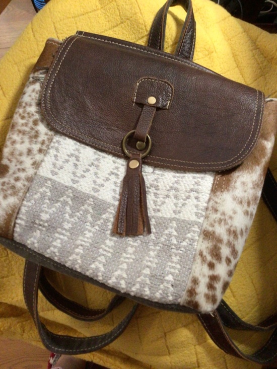 Myra Bag Women’s Cowhide Leather Purse/Backpack Rodeo main image 5